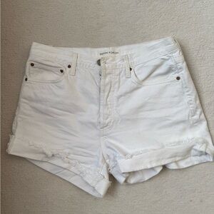 Urban Outfitters Denim Forum White Jean Ex Boyfriend Midi Short